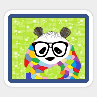 Hipster Panda Sticker